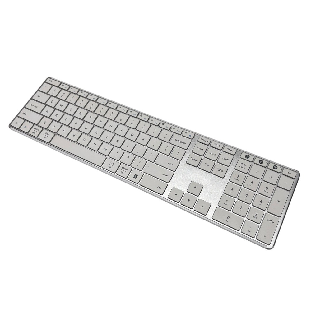 Seenda‎ Wireless Bluetooth Keyboard No Cords White Silver